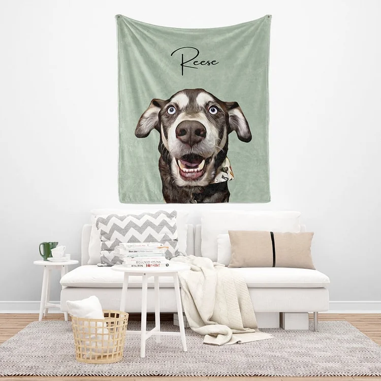 Custom Tapestry from your favorite photo, Custom Wall Decor Tapestry Art for Pet Memorial, Wedding Party Backdrop, Family Gift, 21 Color Option[personalized name blankets][custom name blankets]