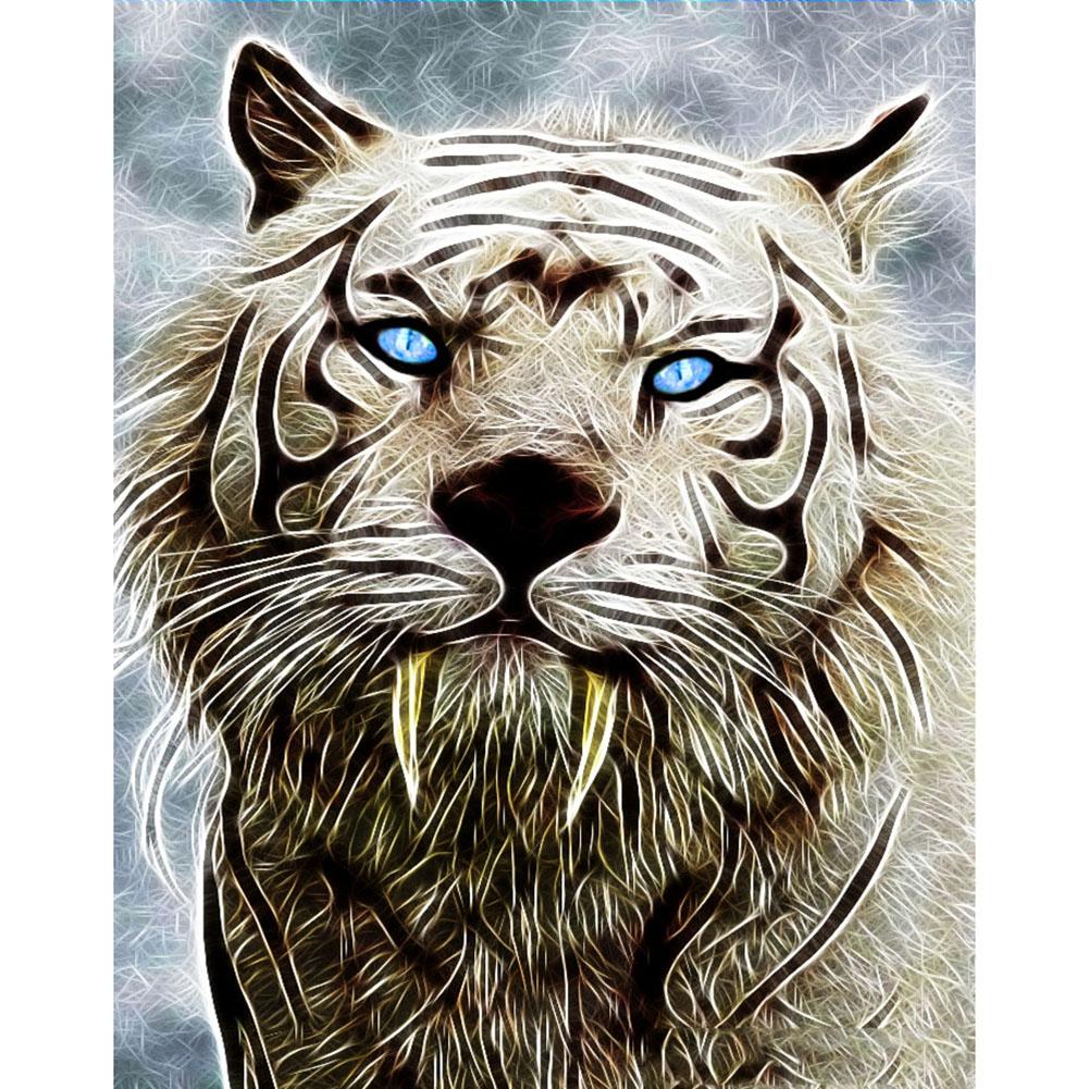 

30x40cm Round Drill Diamond Painting-Tiger, 501 Original