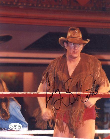 Cowboy Bob Orton Wwe Signed Jsa Cert Sticker 8x10 Photo Poster painting Authentic Autograph