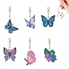 Schmetterlings-Diamant-Gem&auml;lde Schl&uuml;sselanh&auml;nger-Tier doppelseitig f&uuml;r Handtaschen-Dekoration f&uuml;r Erwachsene