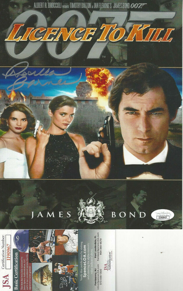 James Bond Licence to Kill Prisilla Barnes autographed 8x10 Photo Poster painting JSA Certified*