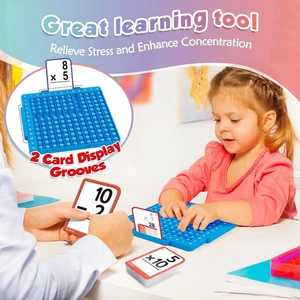 Math Flash Cards + Math Board, Math fidget toys