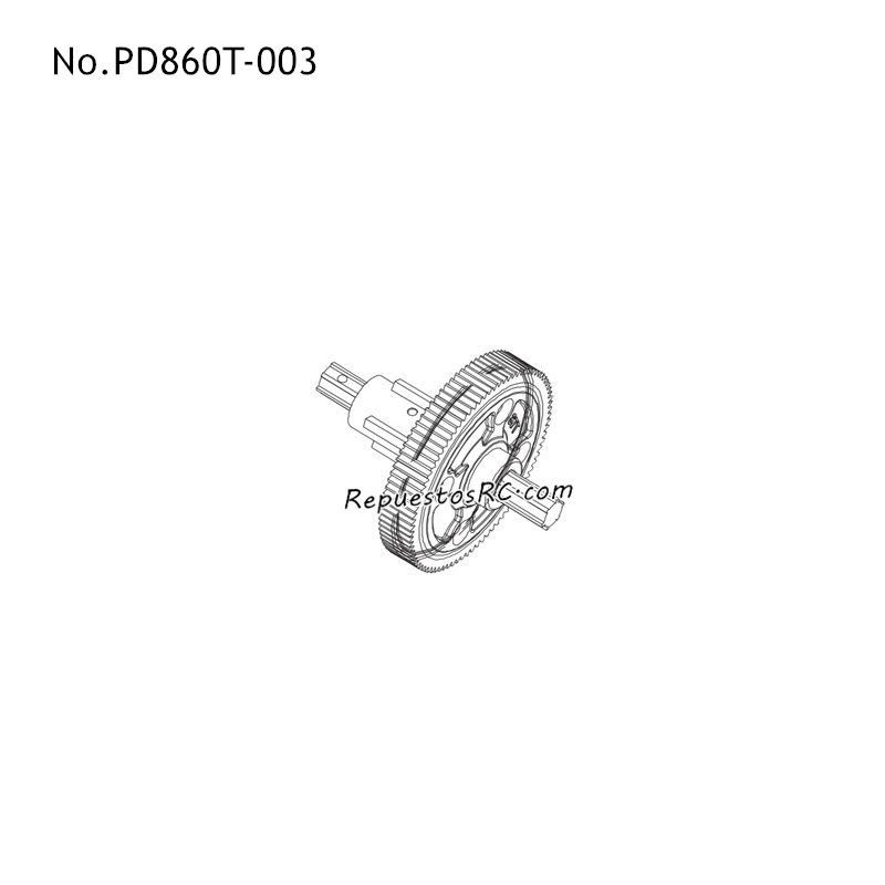 PD RACING TK10 Piezas de Juguetes RC Piezas para Coches RC Caja del Diferencial Central PD860T-003-R