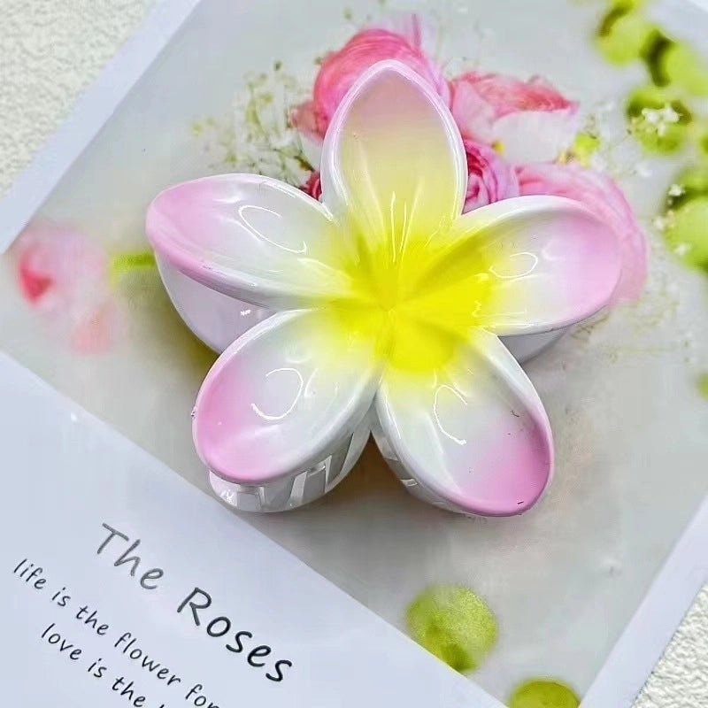 2 Pieces Women’s Sweet Flower Arylic Hair Claws