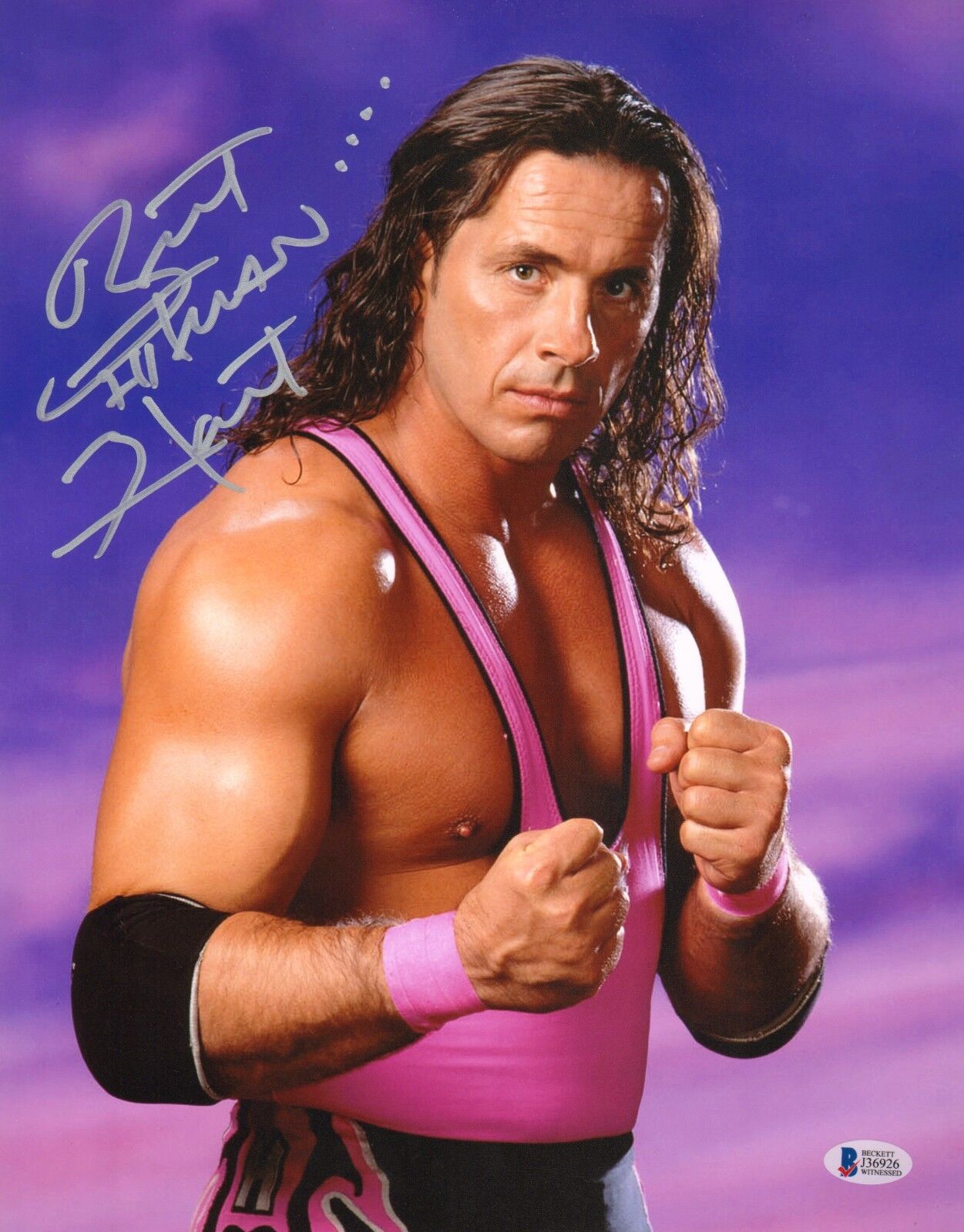 Bret Hart Signed WWE 11x14 Photo Poster painting BAS Beckett COA Autograph Pro Wrestling Picture