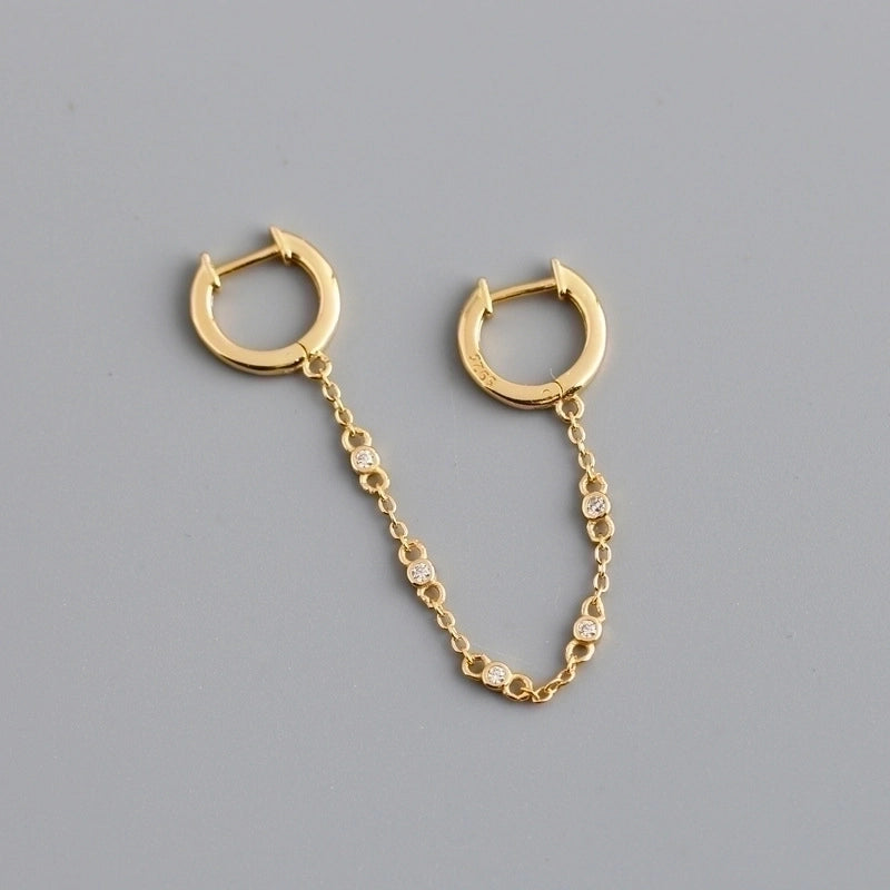 1 Pair Minimalist Geometric Plating Copper Drop Earrings