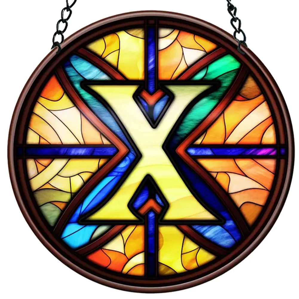 Acrylic Suncatcher Home Decoration Panel A-Z Letter Door Sign Hanging Decoration