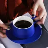 Klein Blue Coffee Cup And Saucer Set Light Luxury Ceramic Cup