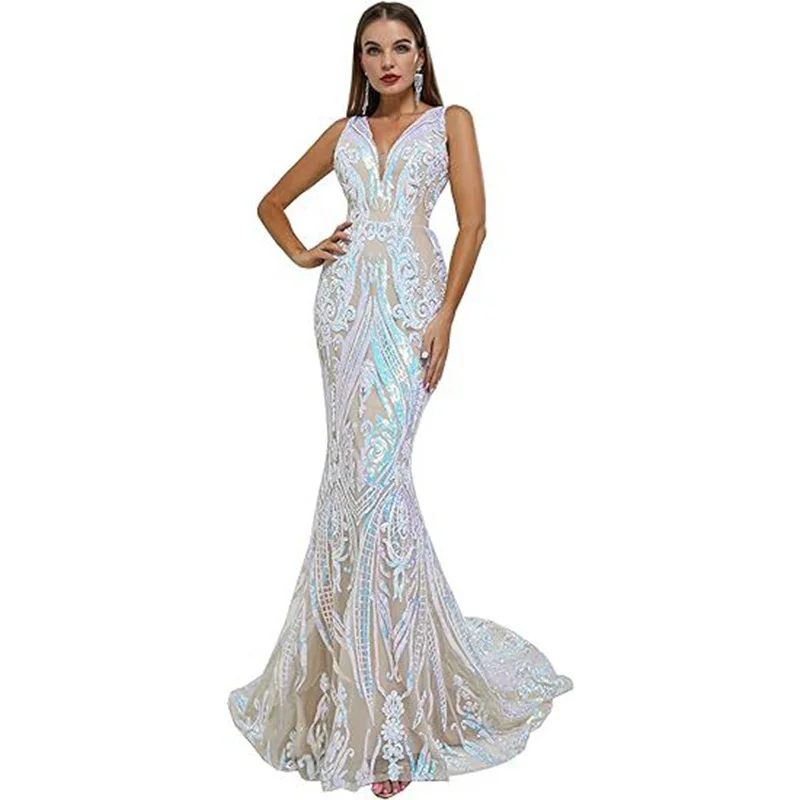 Brownm Brownm New Annual Evening Dress Sleeveless Sexy V-Neck Dress Party Prom