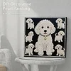 DIY Pearl Painting Puppy for Home Wall Decor with Frame(30*30cm)