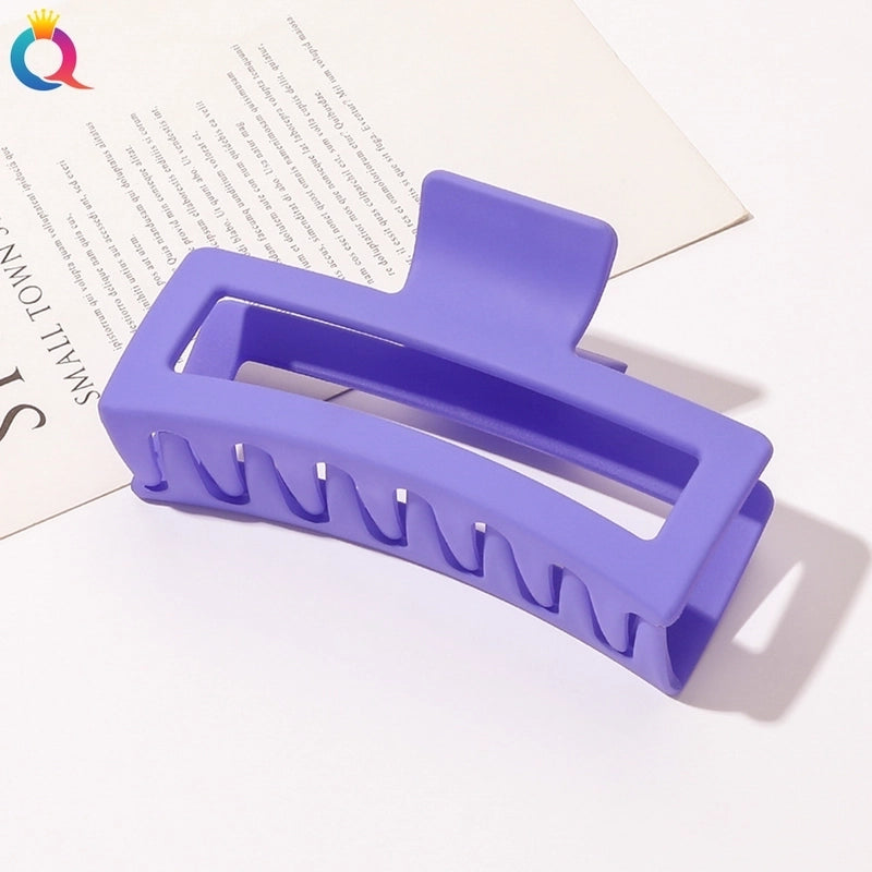 Minimalist Solid Color Plastic Hair Claws