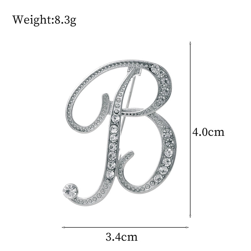 Minimalist Pin Letter Zinc Alloy Plating Inlay Rhinestones Unisex Brooches
