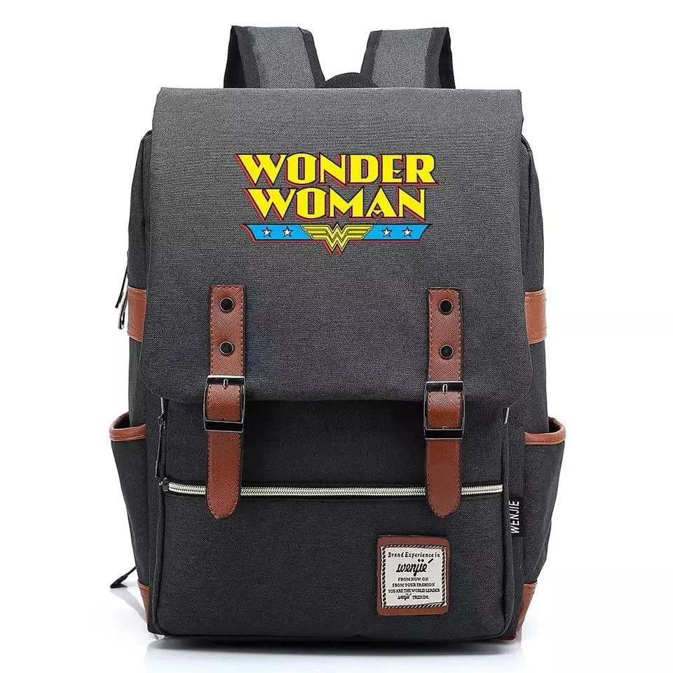 Buzzdaisy DC Wonder Woman Diana Prince #1 Canvas Travel Backpack Notebook School Bag