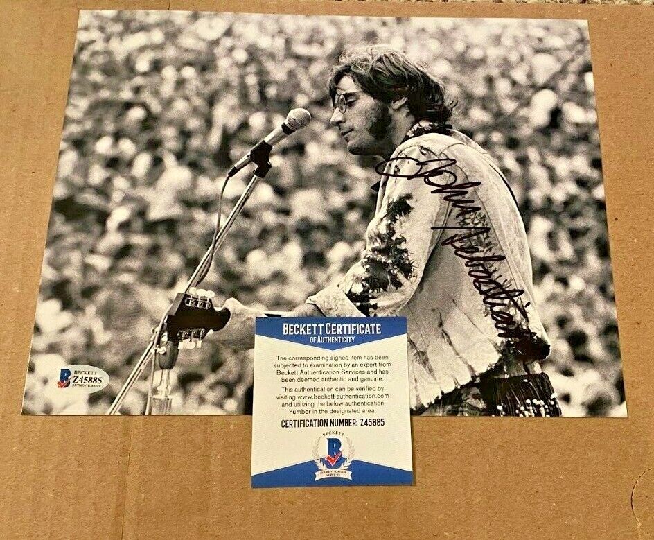 JOHN SEBASTIAN SIGNED 1969 WOODSTOCK 8X10 Photo Poster painting BECKETT LOVIN SPOONFUL #2