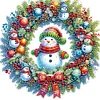 Diamond Painting Acrylic Christmas Snowman Wreath Diamond Painting Ornaments
