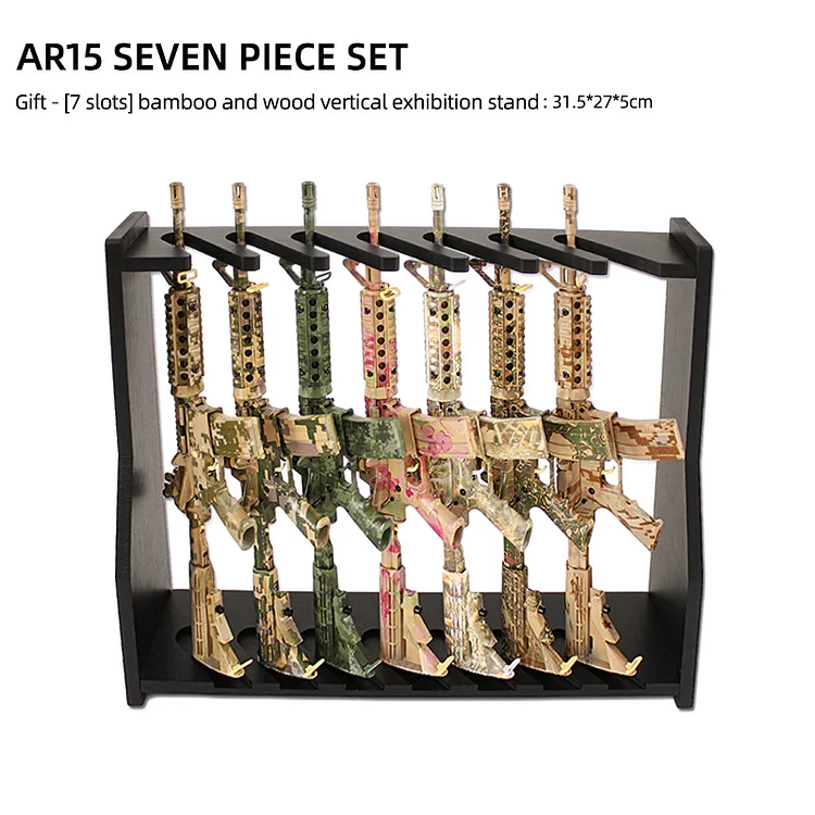 7 Rifles In 1 Set Model Toy Set 1:3 Scale AK47 Barrett AR15 Detachable Metal Model Set Creative Decorative Toy Gifts Cannot  Shoot