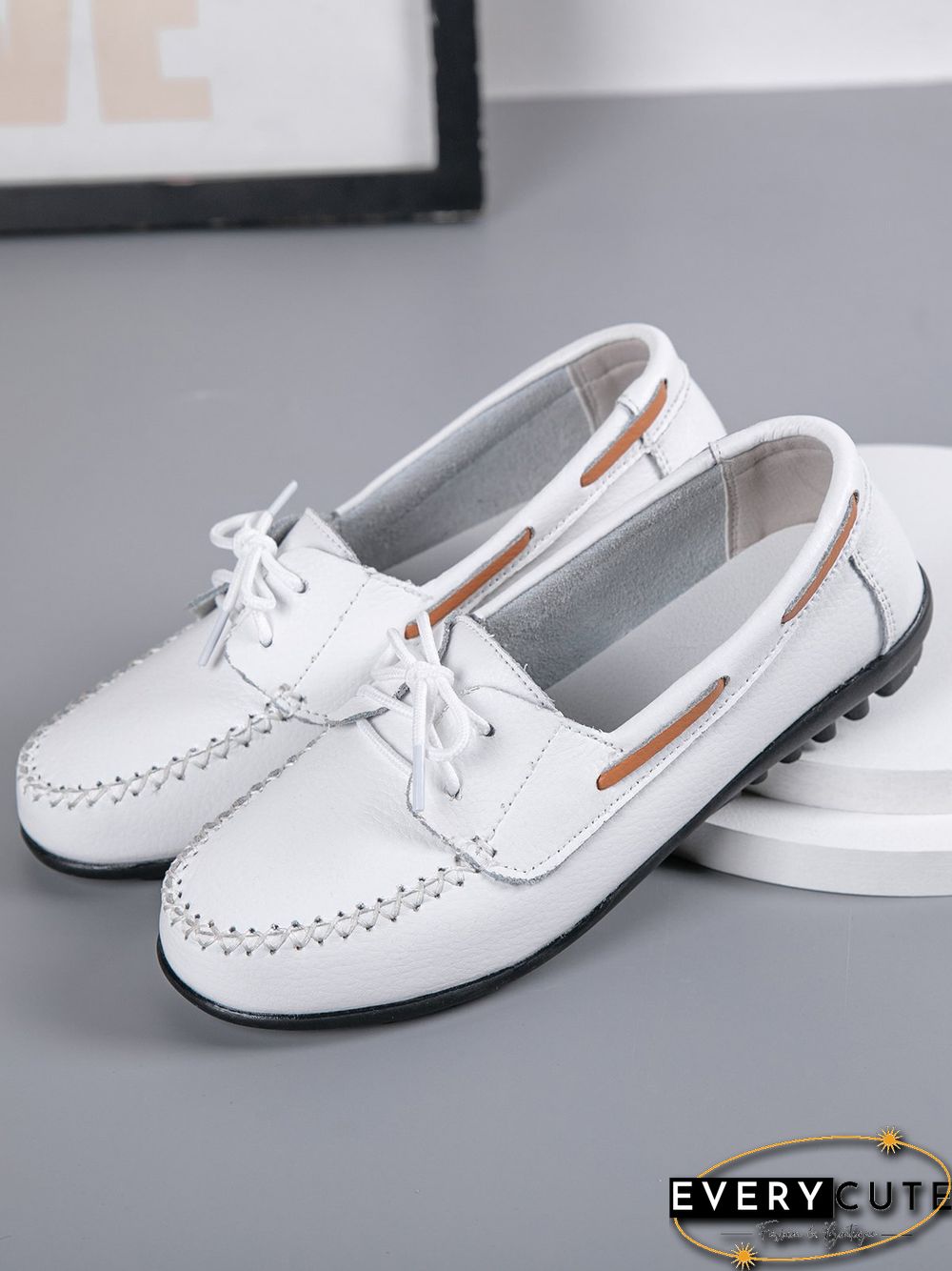 Retro Casual Simple Lace-up Flat Shoes