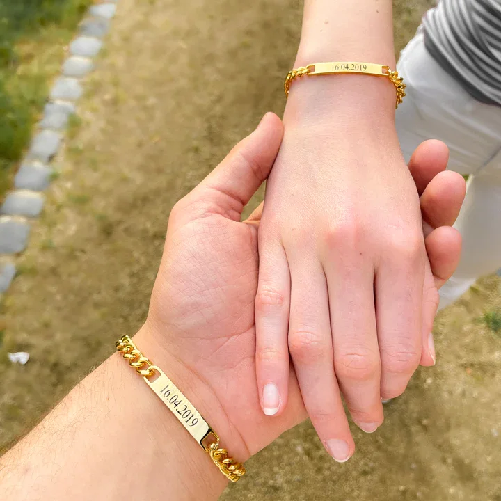 ID partner bracelets with engraving lanc&love