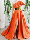 Solid Color Asymmetric Flared Sleeves Maxi Dress(Don't Have Belt