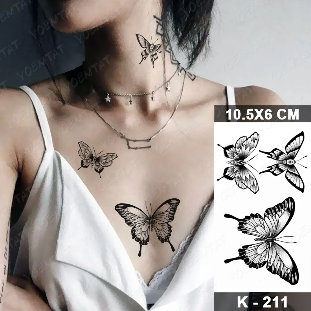 Sdrawing Temporary Tattoo Sticker Old School Flash Tatoo Dark Snake Scorpion Arm Wrist Fake Tatto For Body Art Women Men