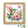 Humming Butterfly Glass Bead Partial 11CT DIY Stamped Cross Stitch Kits for Beginners Adults Home Decor Cross Stitch Art and Crafts Kits 14.04x14.04in tapestrymarket