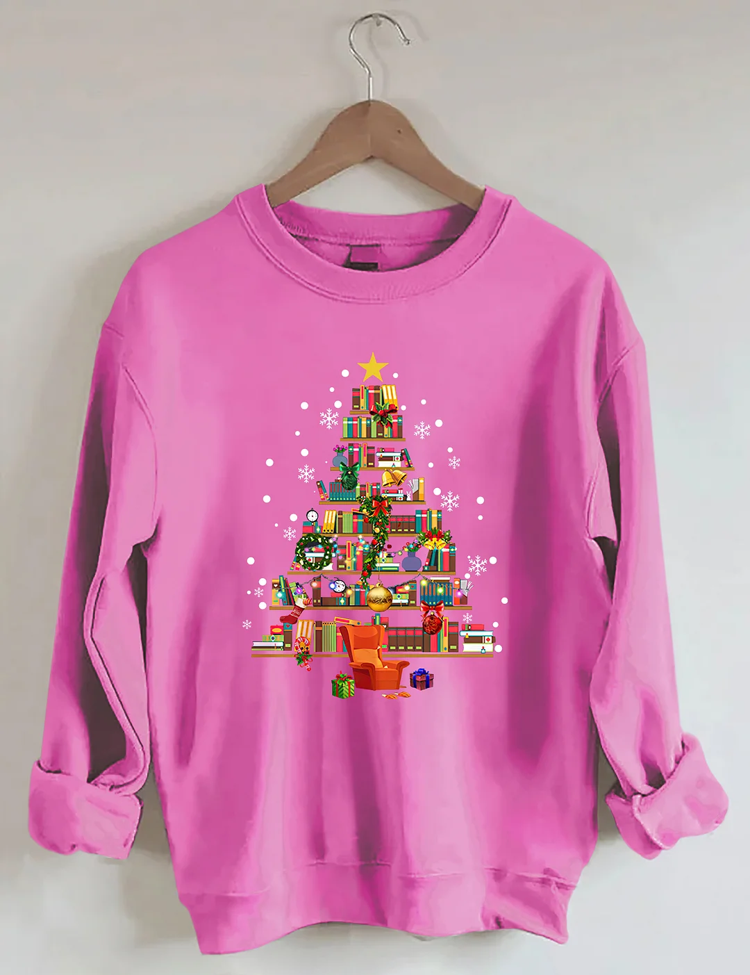 Book Christmas Tree Sweatshirt