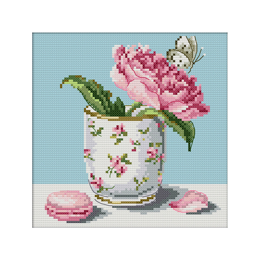

Flower - 11CT Stamped Cross Stitch - 27*27CM, 501 Original