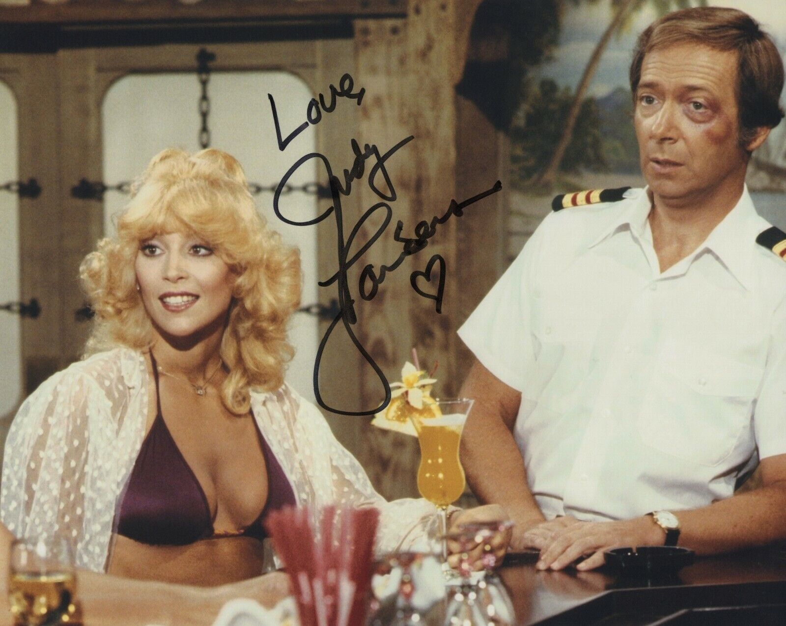 JUDY LANDERS SIGNED SEXY HOT 8X10 Photo Poster painting THE LOVE BOAT #2