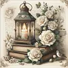 Candle Lights-11CT Stamped Cross Stitch 45*45cm/17.72*17.72in tapestrymarket