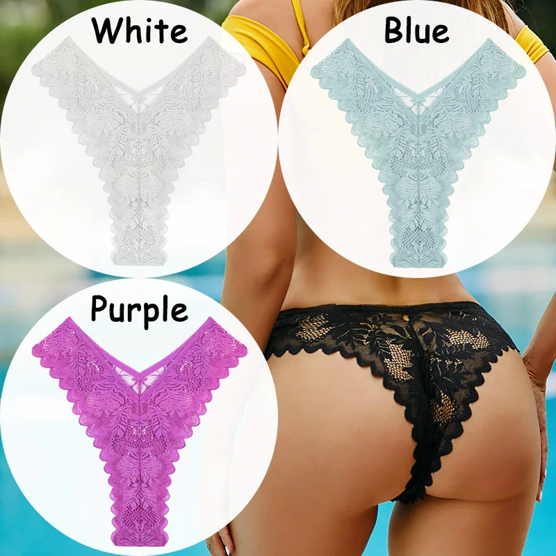 Billionm Lace Panties Women's Underwear Floral Women Panties Perspective Lingerie Brazilian Briefs V Waist Female Underpants