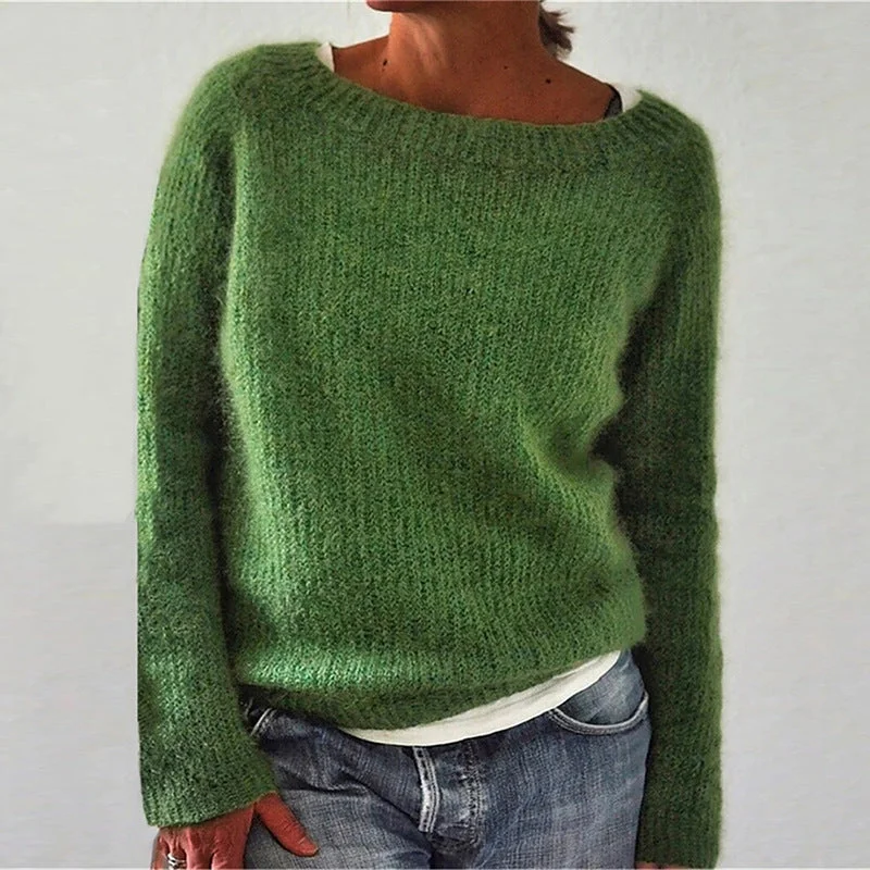 Uveng Solid Color Static Version Basic Style Sweaters