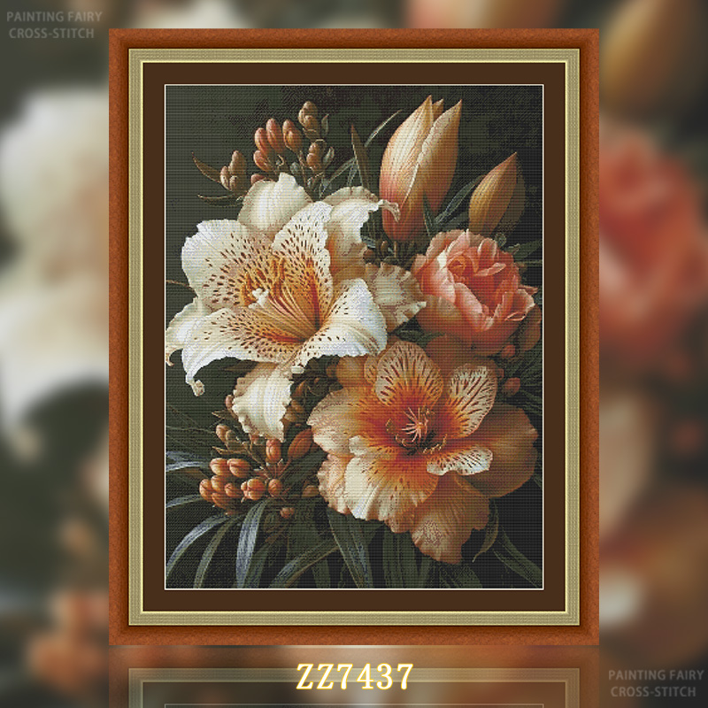 [ZZ7437-Tiger Skin Lily]  Painting Fairy Cross Stitch