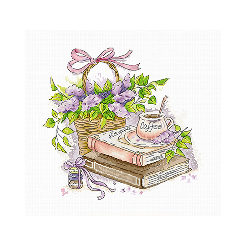 

Teacup Coffee Book - 11CT Stamped Cross Stitch - 50*48CM, 501 Original