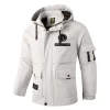 Men's Casual Jacket Parka Autumn and Winter Hooded Men's Coat Solid Color Outdoor