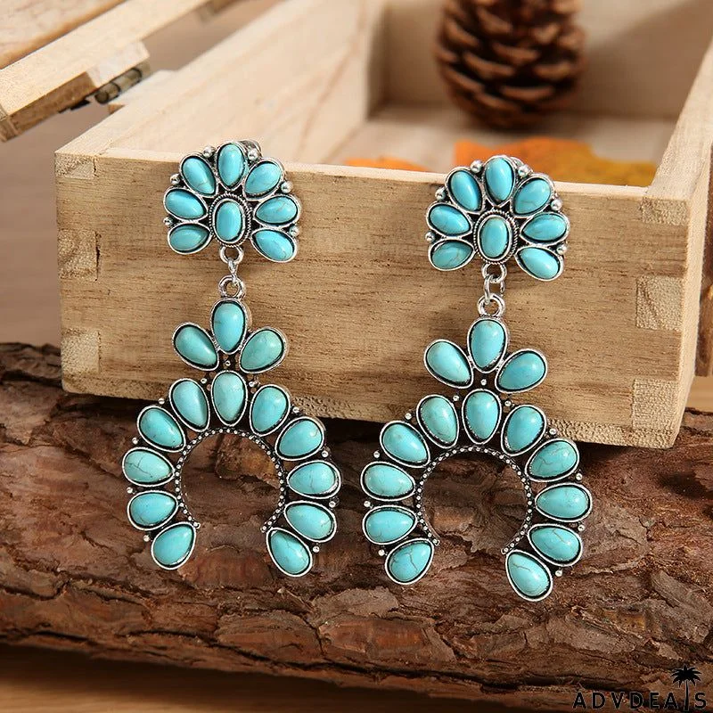Artificial Turquoise Drop Earrings