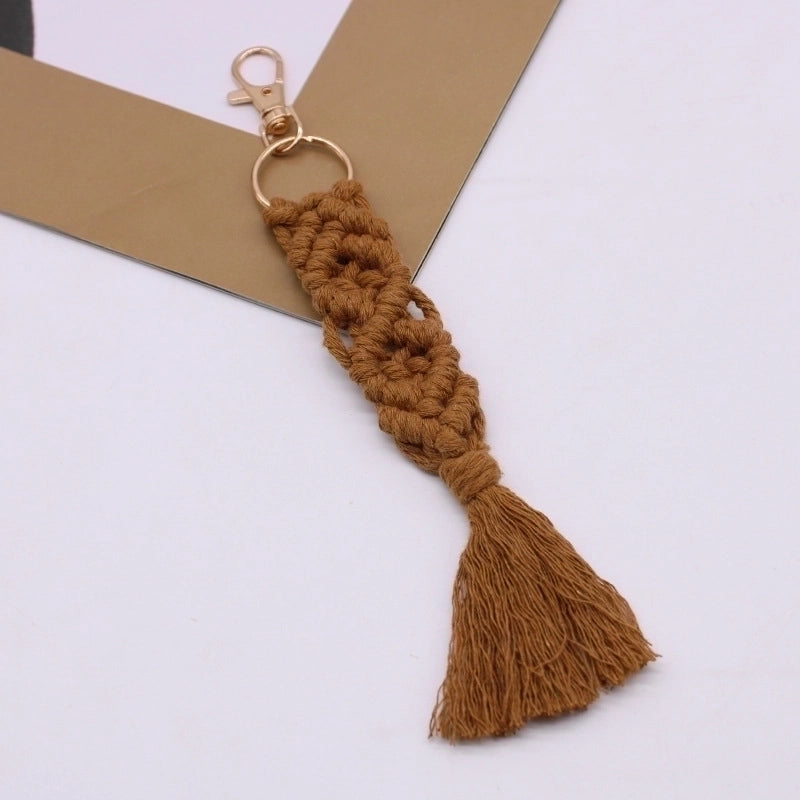 Minimalist Solid Color Cotton Rope Unisex Bag Pendant