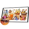 Winnie Puuh Getränke - runder Bohrer Diamond Painting - 70*40cm (große Größe)
