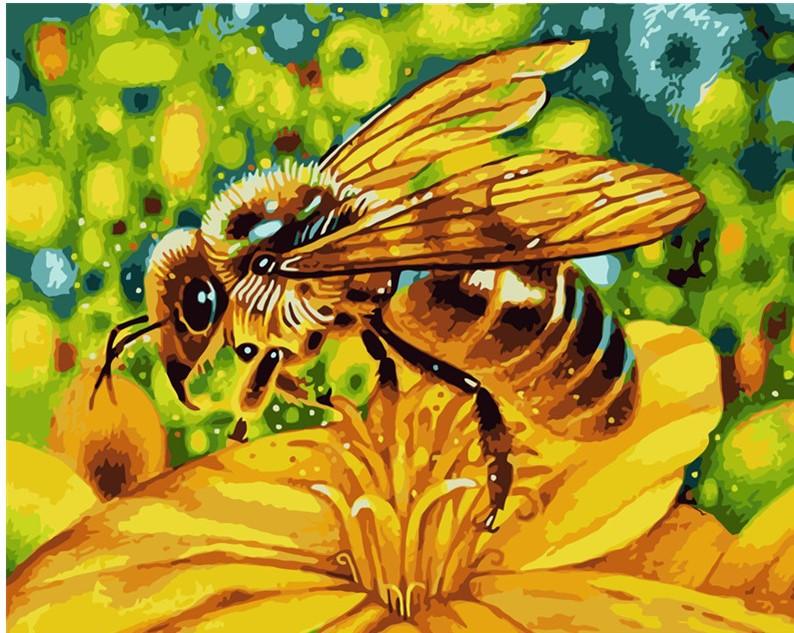 

Yellow Flower With a Bee – Paint By Numbers - 40*50CM, 501 Original