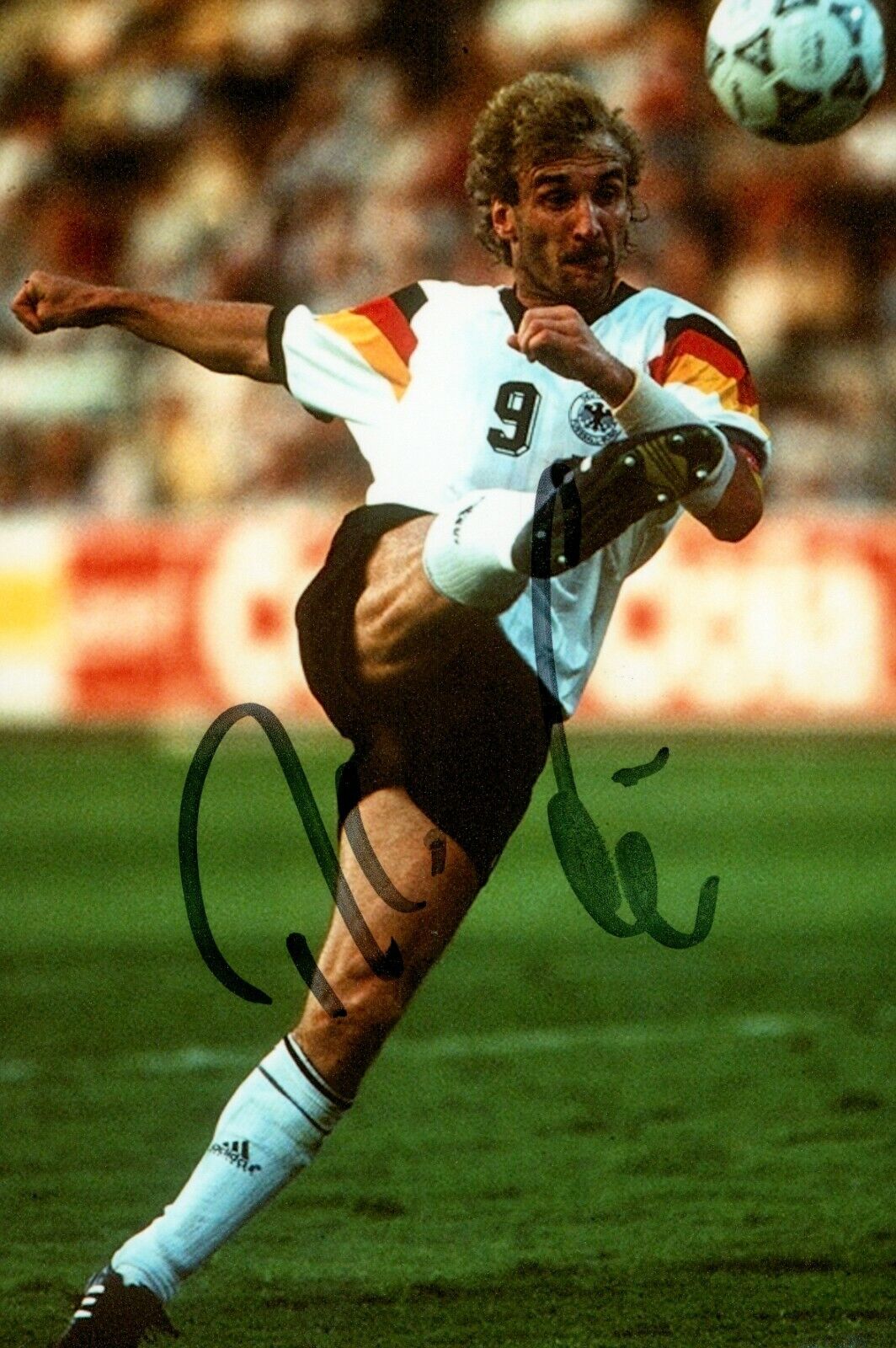 Rudi Voller Signed 6x4 Photo Poster painting Germany Bayern Munich Autograph Memorabilia + COA