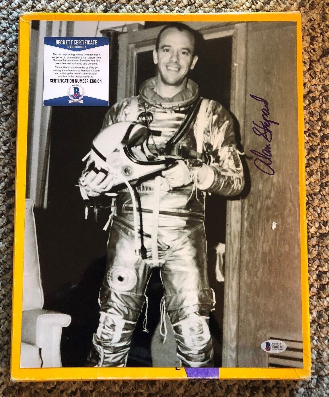 ALAN SHEPARD SIGNED 11 X 14 ASTRONAUTS Photo Poster painting BECKETT CERTIFIED