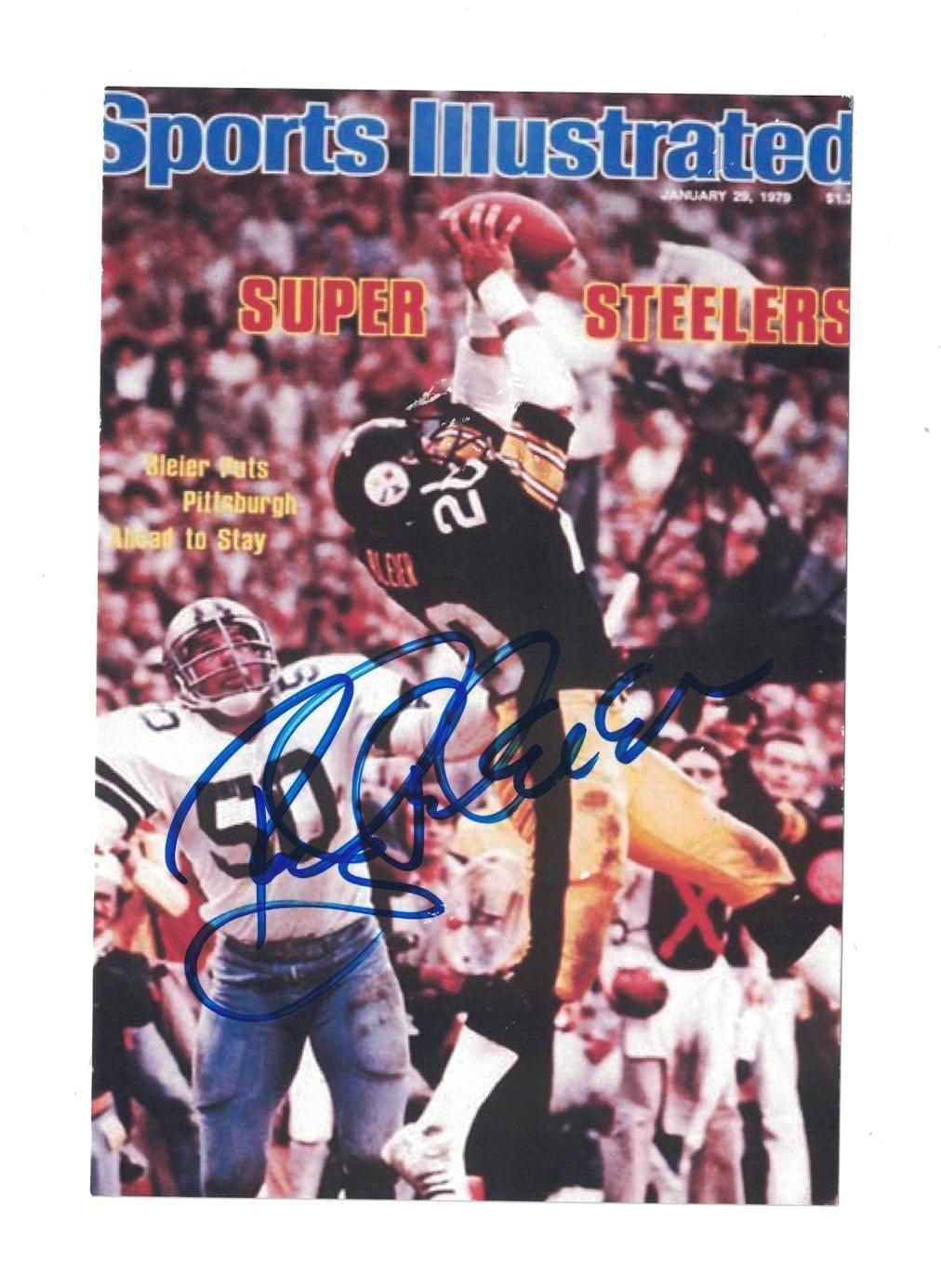 Rocky Bleier Signed Autographed 4x6 Photo Poster painting Pittsburgh Steelers