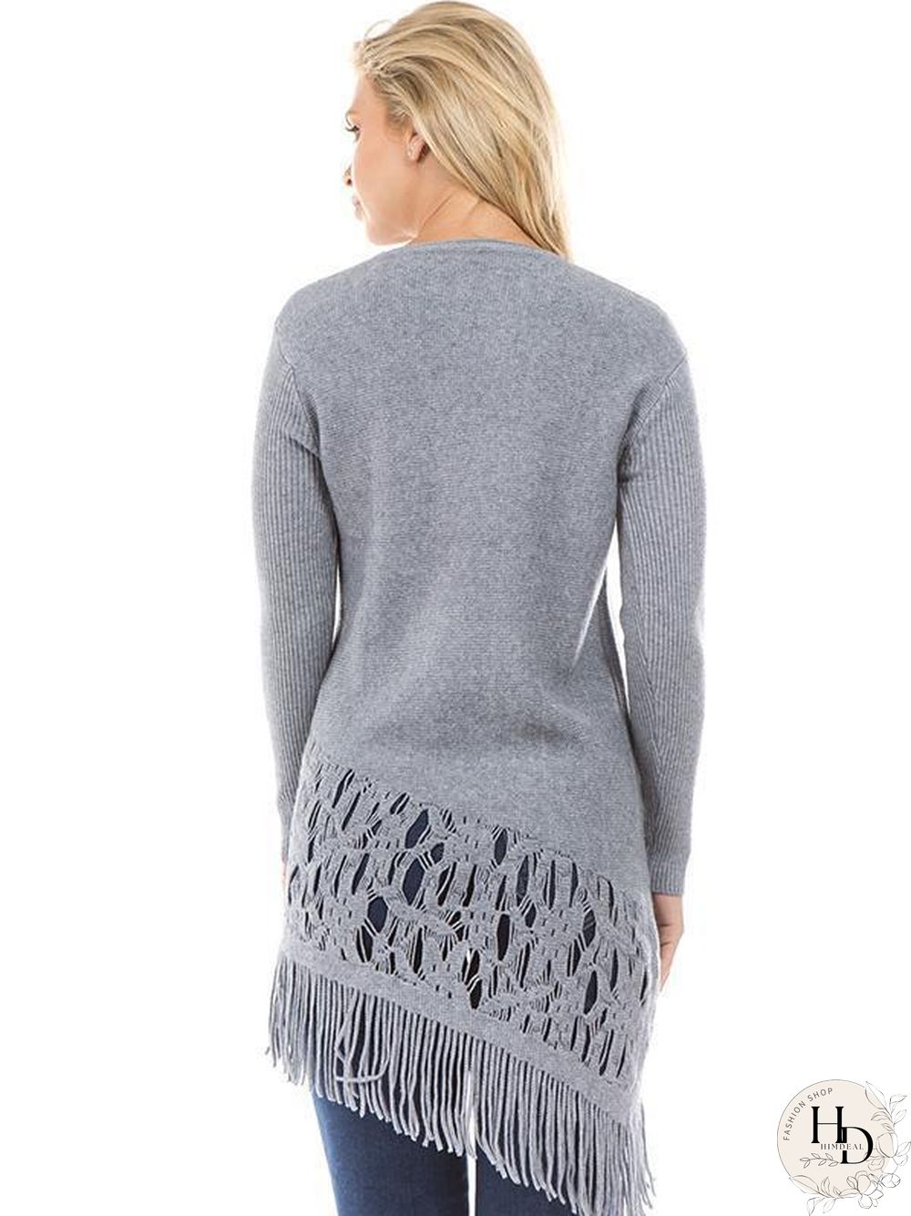 Tasseled Long Sleeves Knitting Sweater Tops