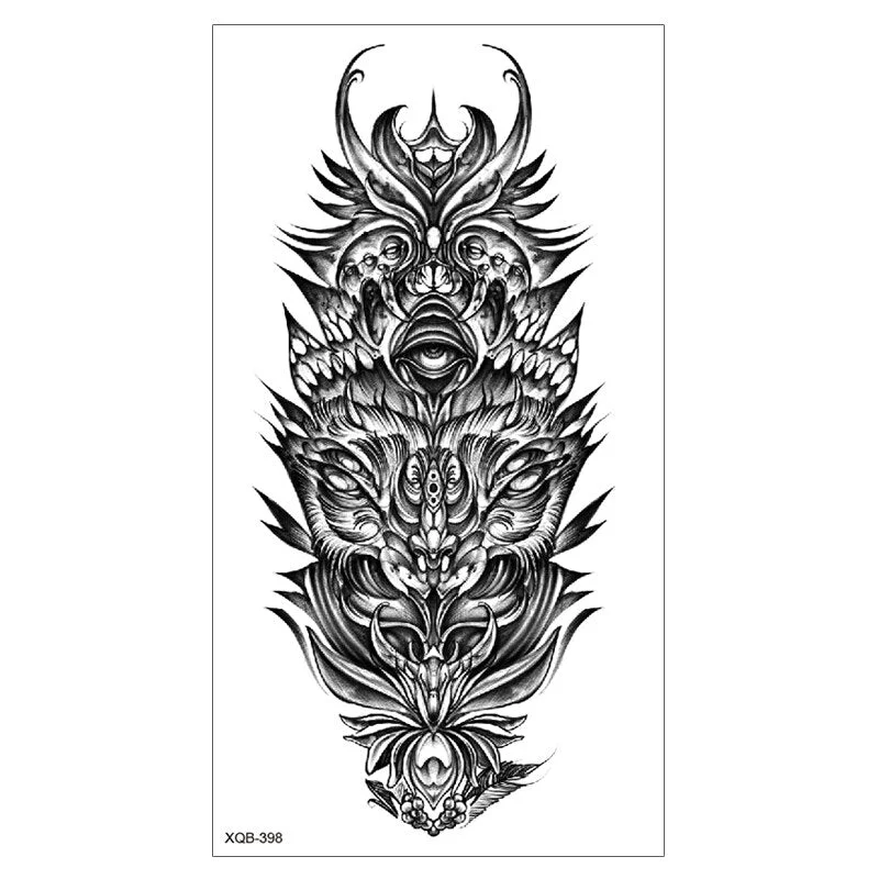 Lion King Waterproof Temporary Tattoo Stickers Body Art Fake Tatoo Animal Realistic Tribal Tiger Arm Sleeve transferable tattoo