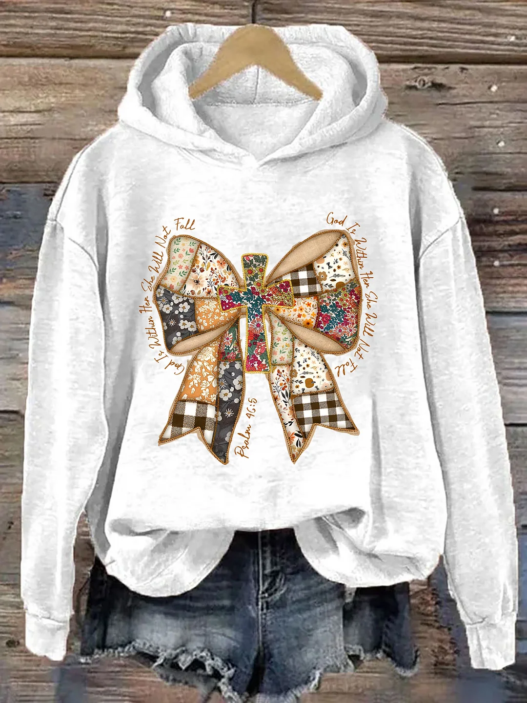 Jesus God Is Within Her Coquette Hoodie