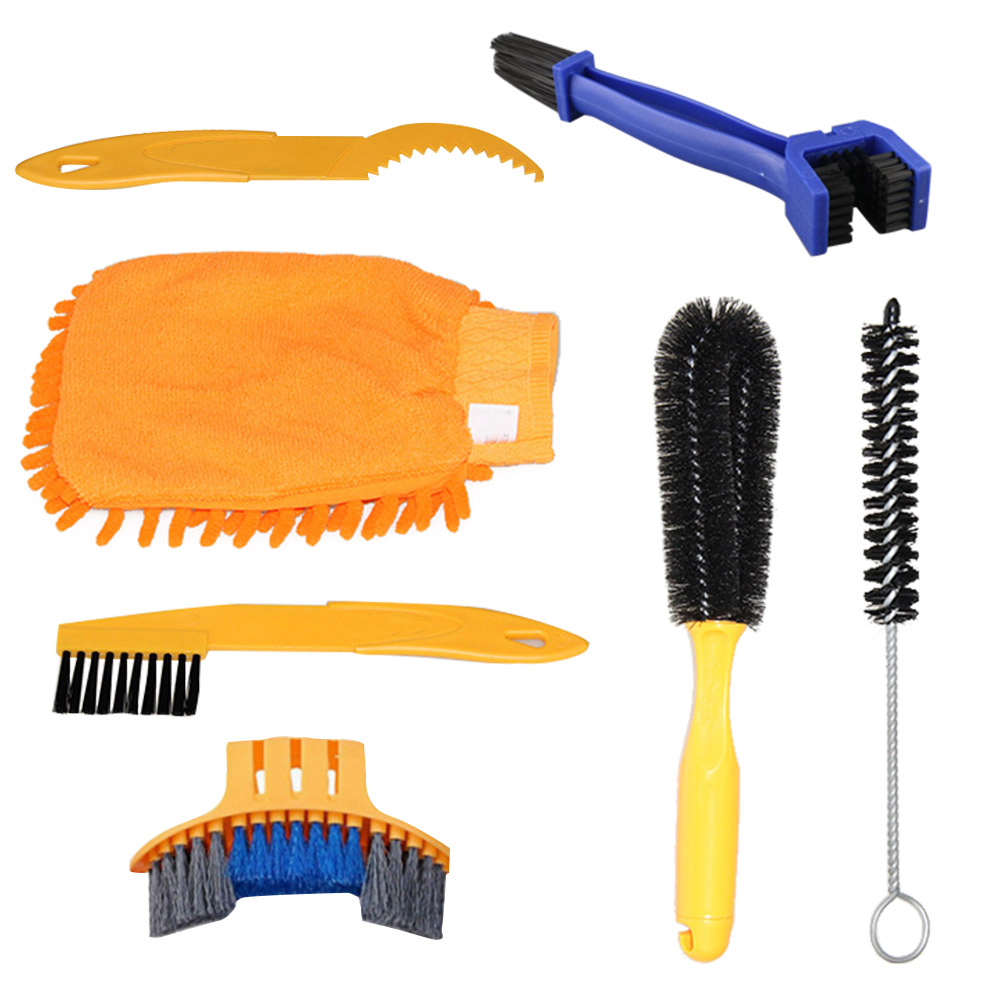 

7pcs Professional MTB Road Bike Cleaning Tools Set Tire Chain Cleaner Brush, 501 Original