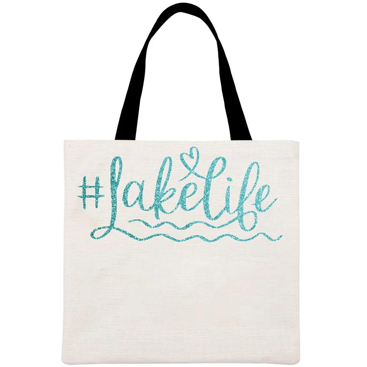 Lake life Printed Linen Bag-Annaletters