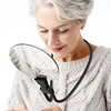 (US Only)5X Neck Wear Magnifying Glass 13cm for Reading Sewing Needlepoint (Black)