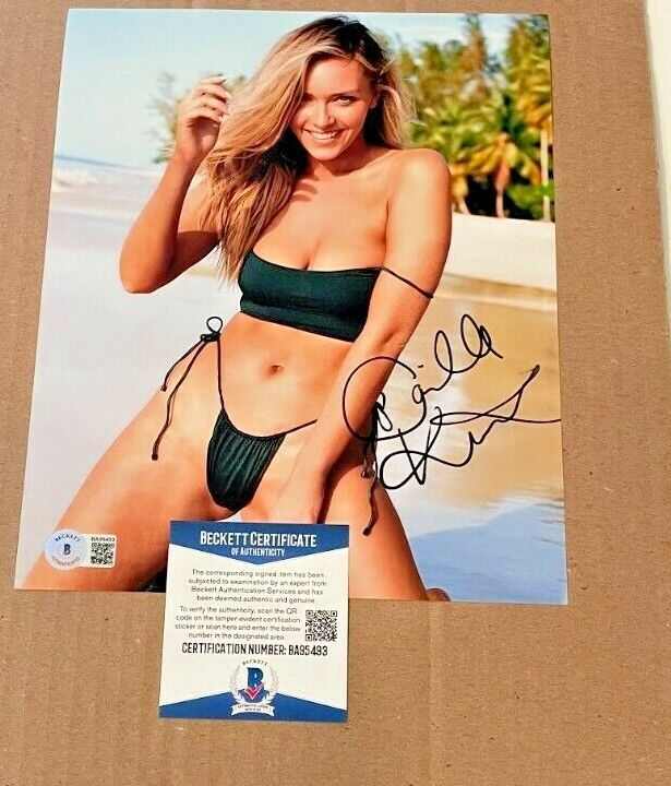 CAMILLE KOSTEK SIGNED S.I. SWIMSUIT COVER GIRL 8X10 Photo Poster painting BECKETT CERTIFIED #9