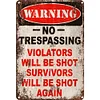 Warning - Metal Tin Signs(8*12Inch/12*16Inch)