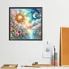 Diamond Painting-DIY Full Round Drill Flower Sea Moon（40x40cm）